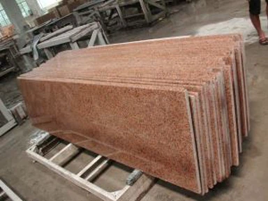 تیان شان سرخ گرینائٹ باورچی خانے کے ساتھ Backsplash سب سے اوپر