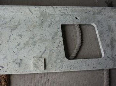 درآمد سفید گرینائٹ، Bianco کی رومانو انسداد سب سے اوپر، باتھ وینٹی، ٹاپس