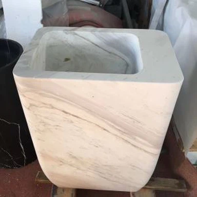 Volakas وائٹ سنگ مرمر ٹھوس ڈوب