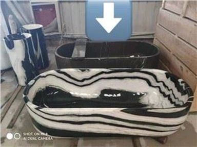 چین پانڈا سفید ماربل باتھ ٹب Bathtubs