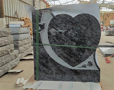 گرینائٹ دل کے سائز کا قبر کا پتھر